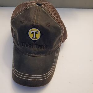 OC Tidal Tank Waxed Ball Cap Snapback Brown One Size Fits Most